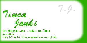 timea janki business card